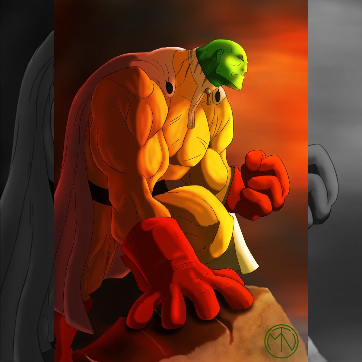TMNikow's tweet photo. On continue le #mashupmay avec ce Saitama x Hulk ! https://t.co/pju0y2QnT5