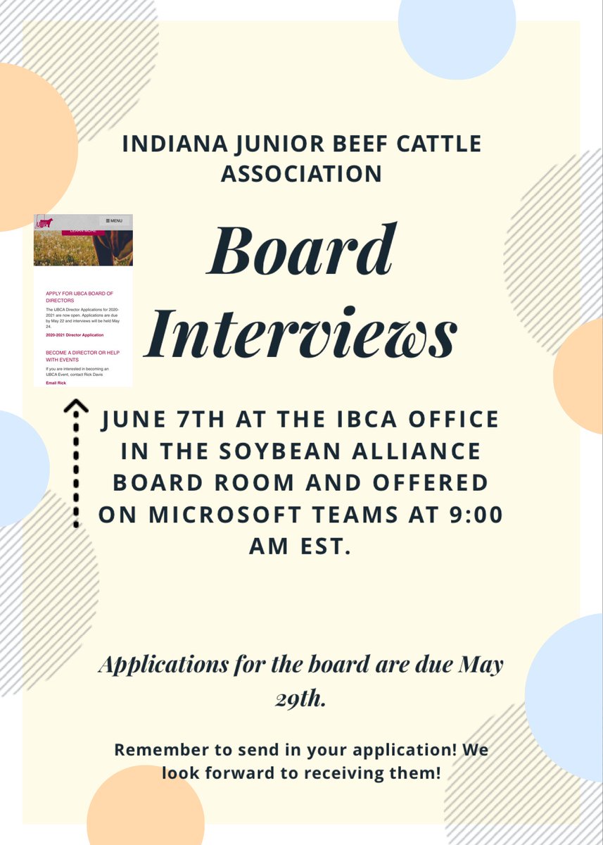 IJBCA's tweet photo. ATTENTION IJBCA!!!
•••
IJBCA Board Applications are due MAY 29TH! We are excited to see your applications. Contact any IJBCA Board Member is you have any questions.
•
Interviews will be JUNE 7TH at the IBCA Office! You can find the Application on the IJBCA website main page. https://t.co/Jzfo0kHfoG