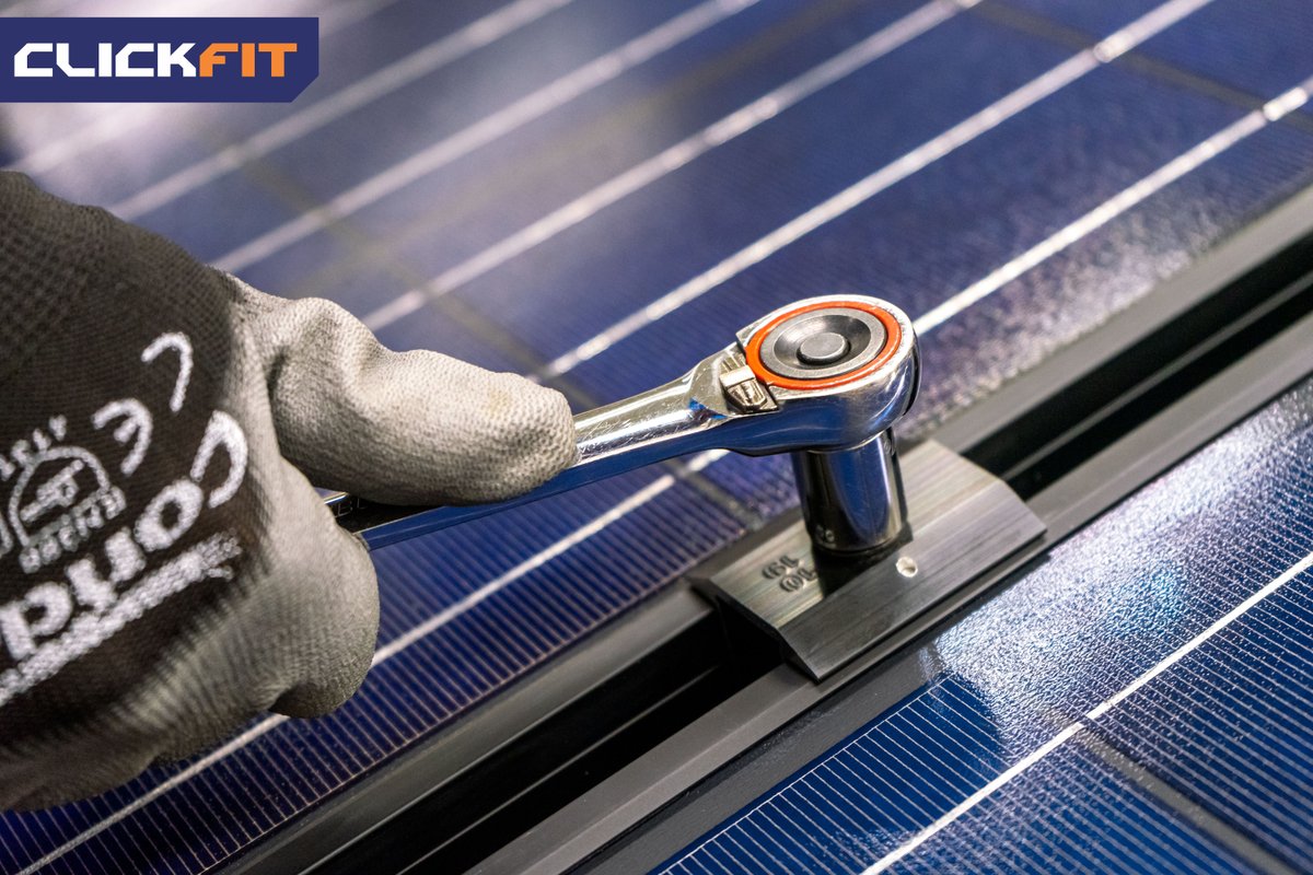 EcoFasten's tweet image. Easy, fast, and flexible, the ClickFit rails connect to the mounts with a simple click, without the need for bolts.

Learn More: bit.ly/2SDqGZr 

#ClickFit #solarmounting #solarinstallation