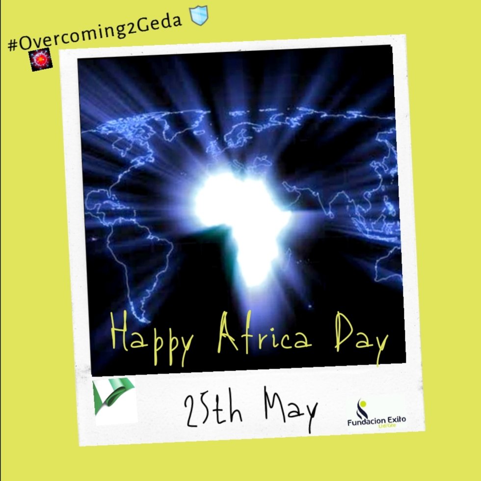 FundElg's tweet photo. *Rise and Rise Again until the Lambs become Lions!*
Happy Africa Day!
_United as One Africa... We will Overcome Together._
#AfricaDay
#AfricaDay2020
*#Overcoming2Geda 🛡️*
#WearAFaceMask 😷
#Covid19Nigeria
#Envision2030
#iCreateTheFuture
#GlobalGoals
*Fundacion Exito* https://t.co/i3fsun3M1w