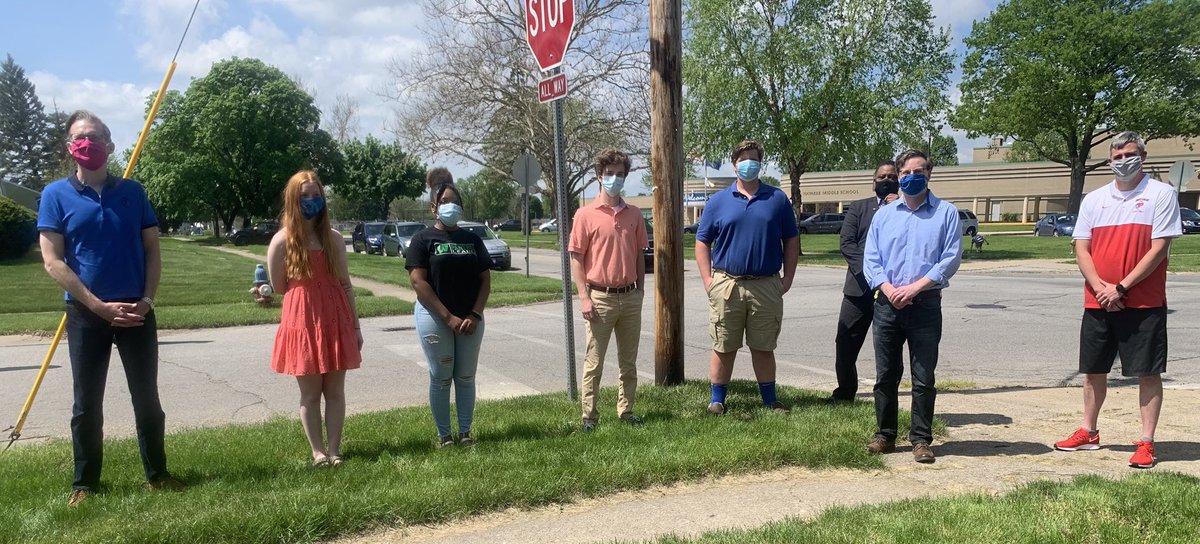 Congratulations to @WHS46619 and <a href="/JASection/">JA Student Section</a> seniors Amaani Lee, Max McCoy, Brock Notestine, and Aubrey Richardson! These four <a href="/SouthBendCSC/">South Bend Schools</a> seniors were awarded a $1,000.00 scholarship from the Westside Memorial Day Parade Committee! Thank you <a href="/SBMayorMueller/">Mayor James Mueller</a> and @drtoddc!