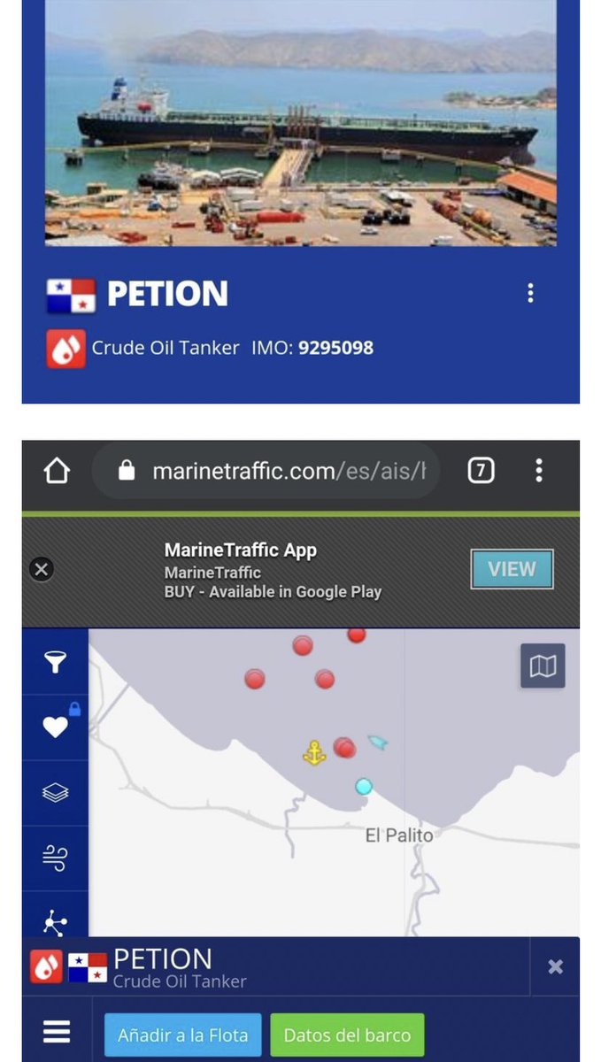 RobertoCarlo14's tweet photo. ♦️♦️COLONIA CUBANA♦️♦️

El tanquero PETION se encuentra en la refinería -El Palito- en Carabobo, esperando que el buque iraní FORTUNE haga un traspaso de combustible.

Después zarpará rumbo al puerto de Matanzas en Cuba.

🔥*HAY QUE FUSILARLOS A TODOS SIN EXCEPCIÓN*🔥 https://t.co/YkMROF9dCr