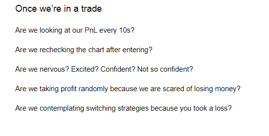SETUP CHECKLIST |Thought this would be relevant for everyone even if you don't trade with the same style as me. Most questions still apply.