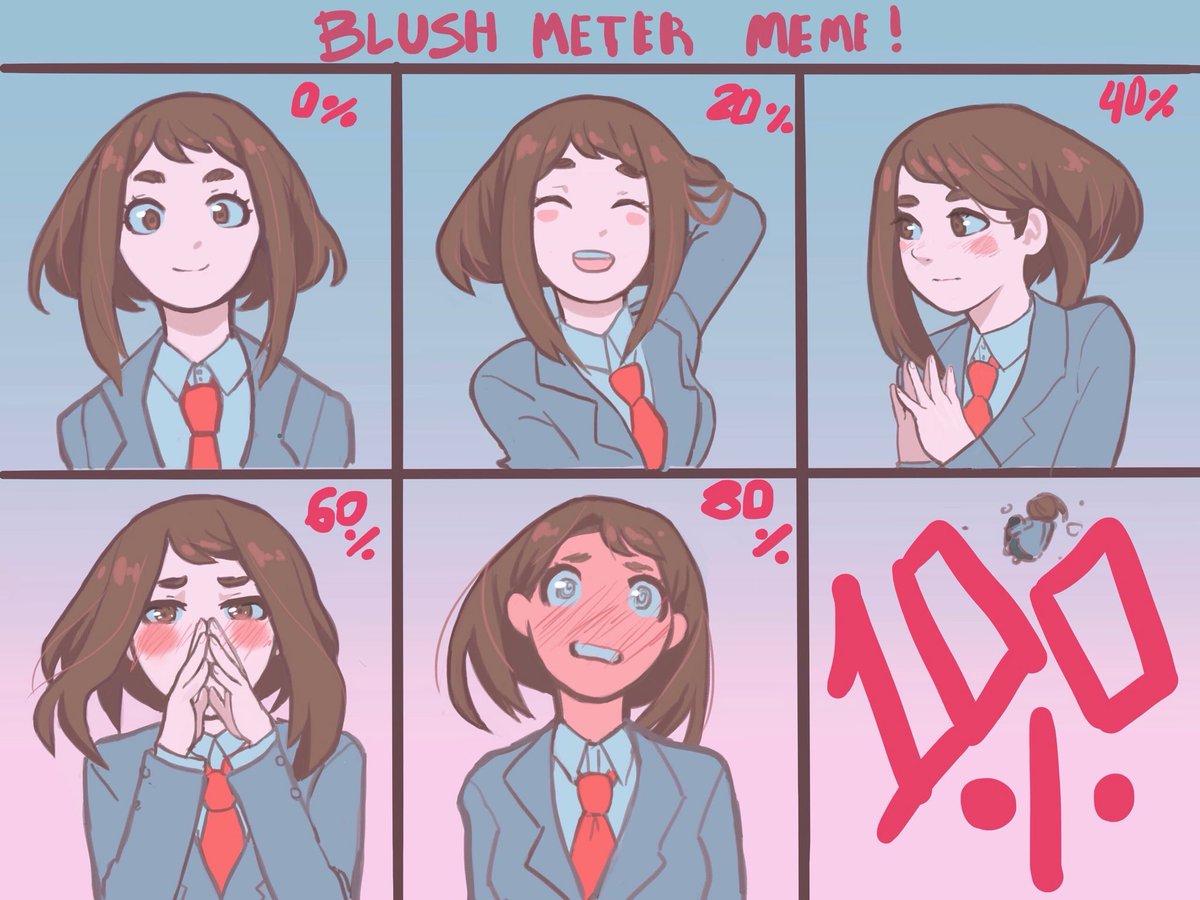 Featured image of post Blush Meter Meme Deku Blushing faces meme ut by bunnymuse on deviantart