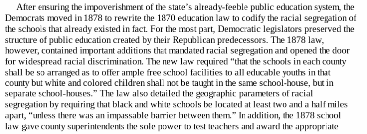 They were updated in 1878 when White lawmakers worked to codify racial segregation. (Source: Bolton, Charles C. "The Hardest Deal of All The Battle Over School Integration in Mississippi, 1870-1980." University Press of Mississippi, 2007., p. 23)