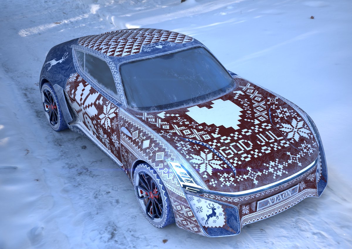 A little throwback to my submission to the #xtaon Art Challenge, the 'God Jul' knitted car pattern! Like what you see? We do artsy shit on my channel, so feel free to check out my Twitch twitch.tv/captainmoeren #SubstancePainter