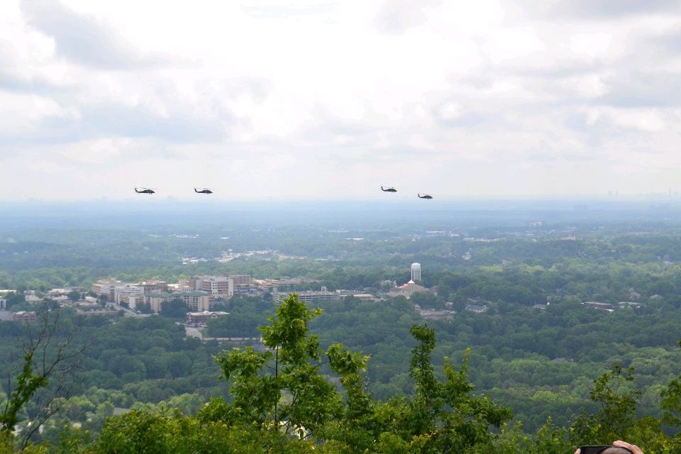 GeorgiaGuard's tweet photo. #HappeningNow: Images from the top of Kennesaw Mountain of the 78th Aviation Troop Command #MemorialDayFlyover. πΊπΈ#GeorgiaGuardRemembers #NeverForget https://t.co/PeZizFXFrD