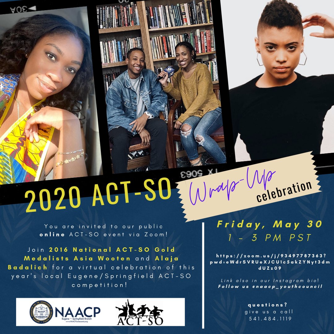 Act-So 2020 is On! Private Online Competition this week with a public showcase Saturday May 30th!
