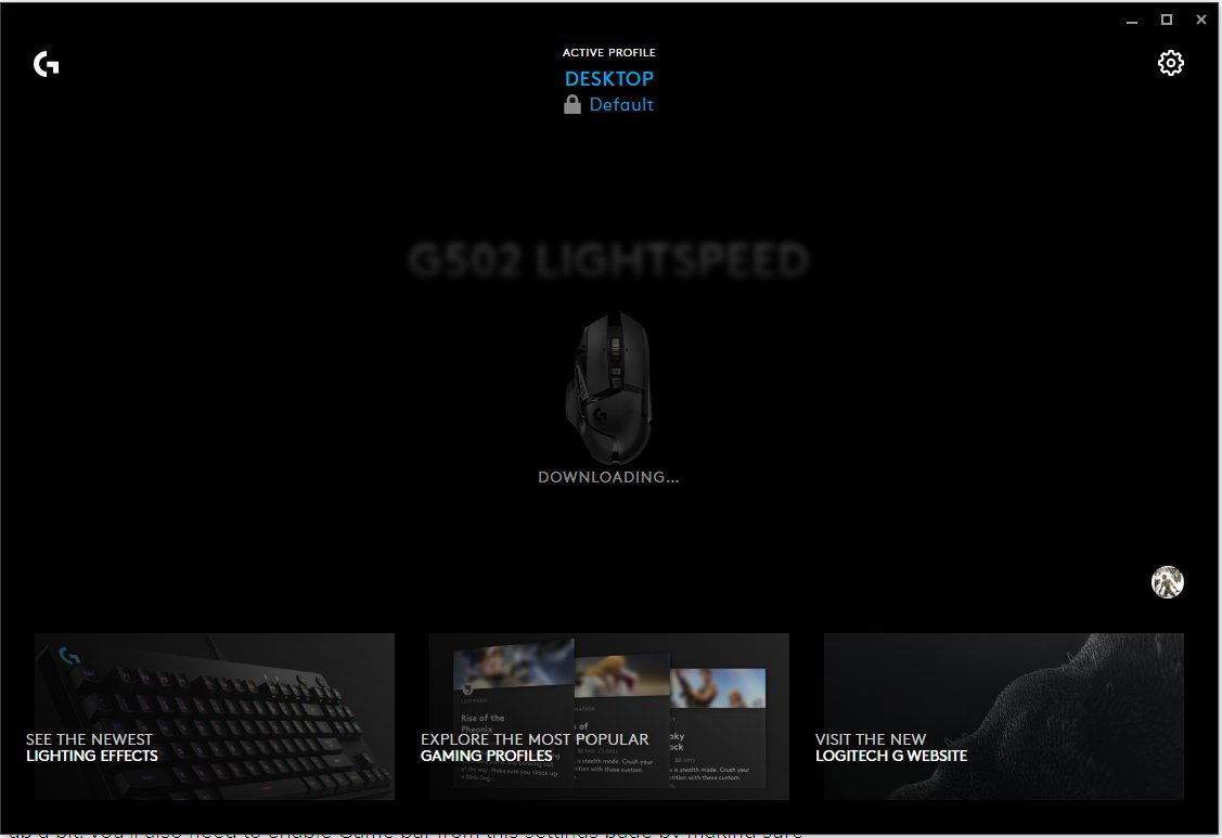 Keloran's tweet photo. @LogitechG How do I get my mouse past the point of "Downloading..." in LGHub, I cant set any of the buttons because its stuck on "Downloading" https://t.co/TPNpYcHYOA