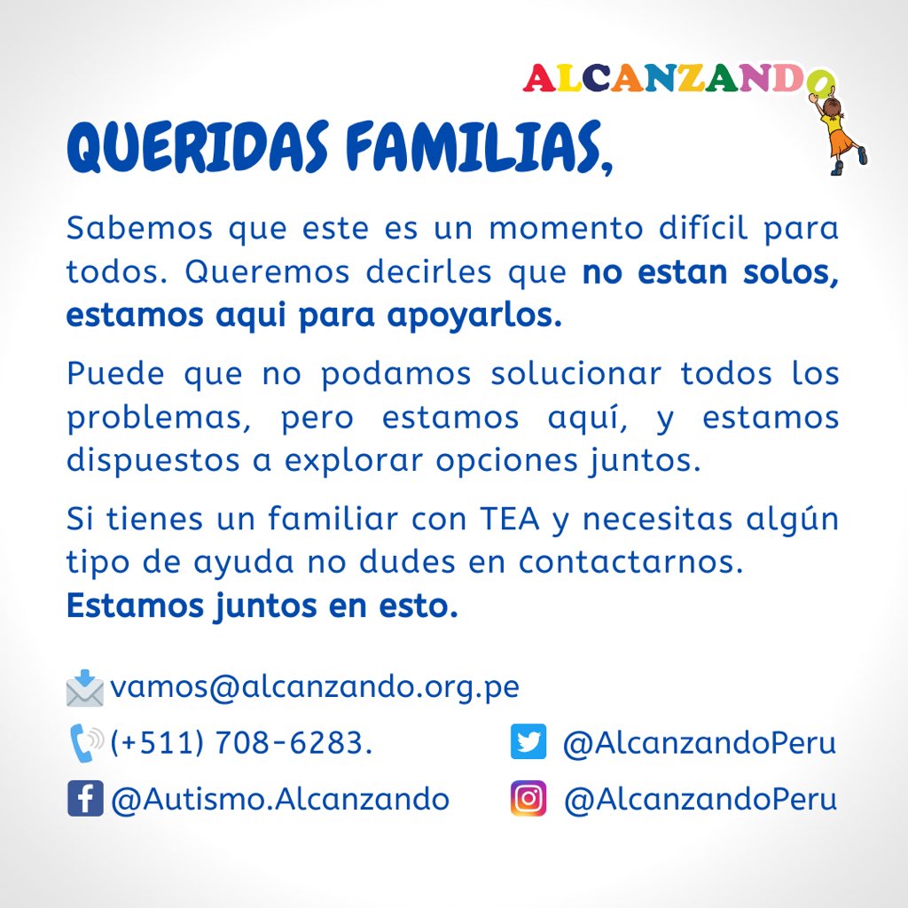 Peru_Autismo's tweet photo. #EstamosJuntosEnEsto #AutismoPeru https://t.co/9ylDA0GyhM