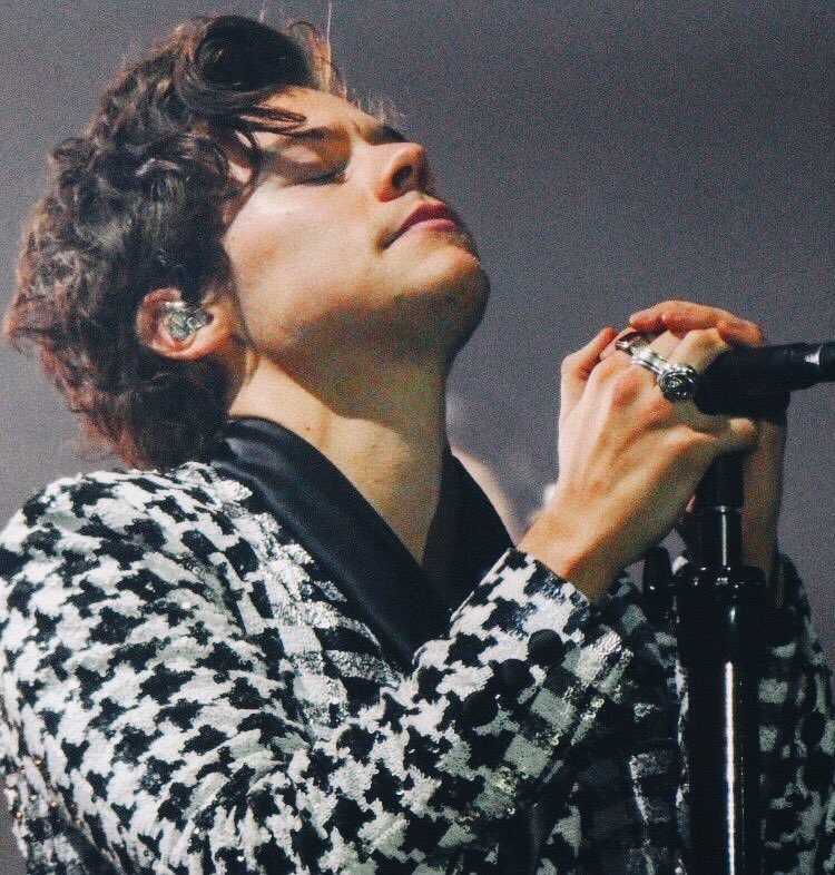 — harry styles wearing the iconic houndstooth pattern; a (long) necessary thread