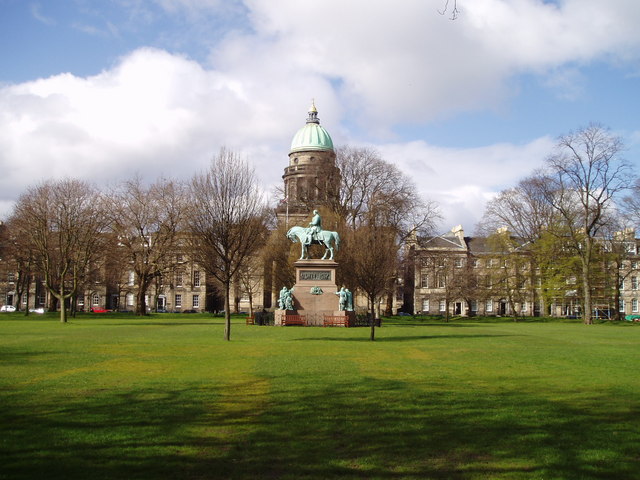 Adams goes on to praise the autocratic design control of Edinburgh circa 1820, since destroyed by "the railways" and "the power of the individual property owner". I think he's specifically talking about Charlotte Square there, a UNESCO world heritage site  https://en.wikipedia.org/wiki/Charlotte_Square