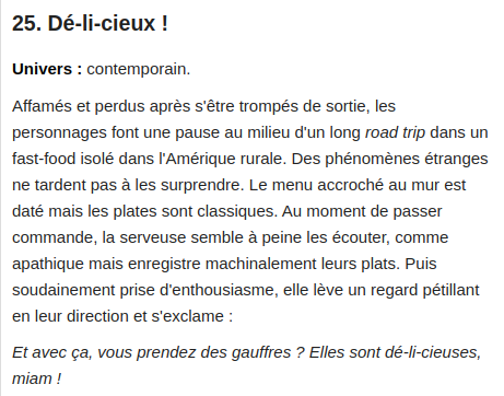  Fables de Mai n°25 : dé-li-cieux Thème : tasty (délicieux).(contemporain )Une histoire qui me trotte dans la tête depuis un moment. Vous prendrez bien des gaufres avec ça ? #FablesDeMai  #JDR