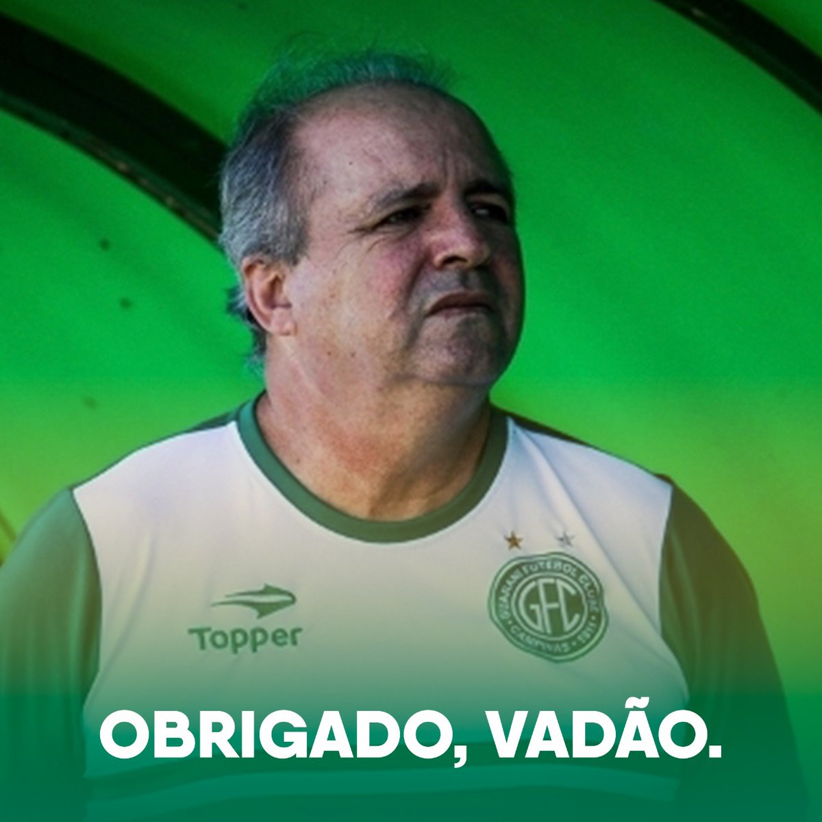guaranifc's tweet photo. É com profundo pesar que o Guarani Futebol Clube anuncia o falecimento do ex-treinador, Vadão. O comandante que, pelo Bugre, foi vice-campeão brasileiro da Série B e paulista faleceu nesta segunda-feira (25), aos 63 anos, vitima de câncer.

▶️https://t.co/YGzqsBBAZE

#VadãoEterno https://t.co/LeOAXqyQma