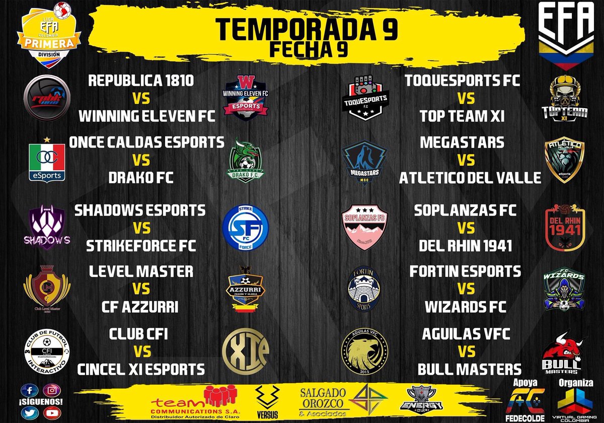 fcdrako's tweet photo. ¡Lunes de @EFAColombia!

Los esperamos desde las 9 pm en nuestro canal oficial de YouTube para enfrentar a un viejo conocido como lo es @EsportsOnce. 

¡Acompáñanos en nuestro #CaminoDelDragón! 🐉⚡️ https://t.co/uQFAOeosOa