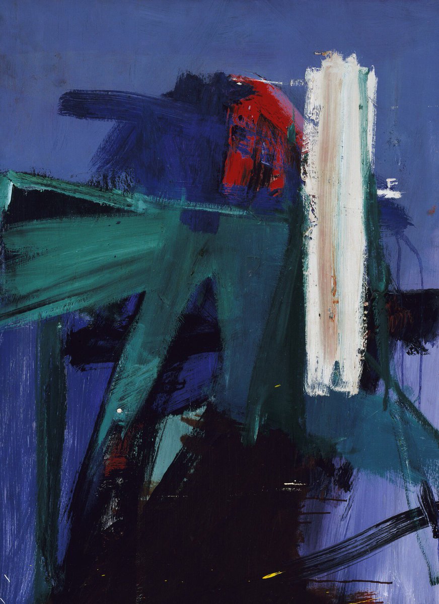  #CHOISEUNGHYUNFranz Kline’s “Blueberry Eyes”- Inspired by the color of the eyeshadow worn by his companion when she returned from Paris, Kline brings the painting to life with electric, bright colors...Inspiration is all around you...Read more:  https://americanart.si.edu/artwork/blueberry-eyes-13830