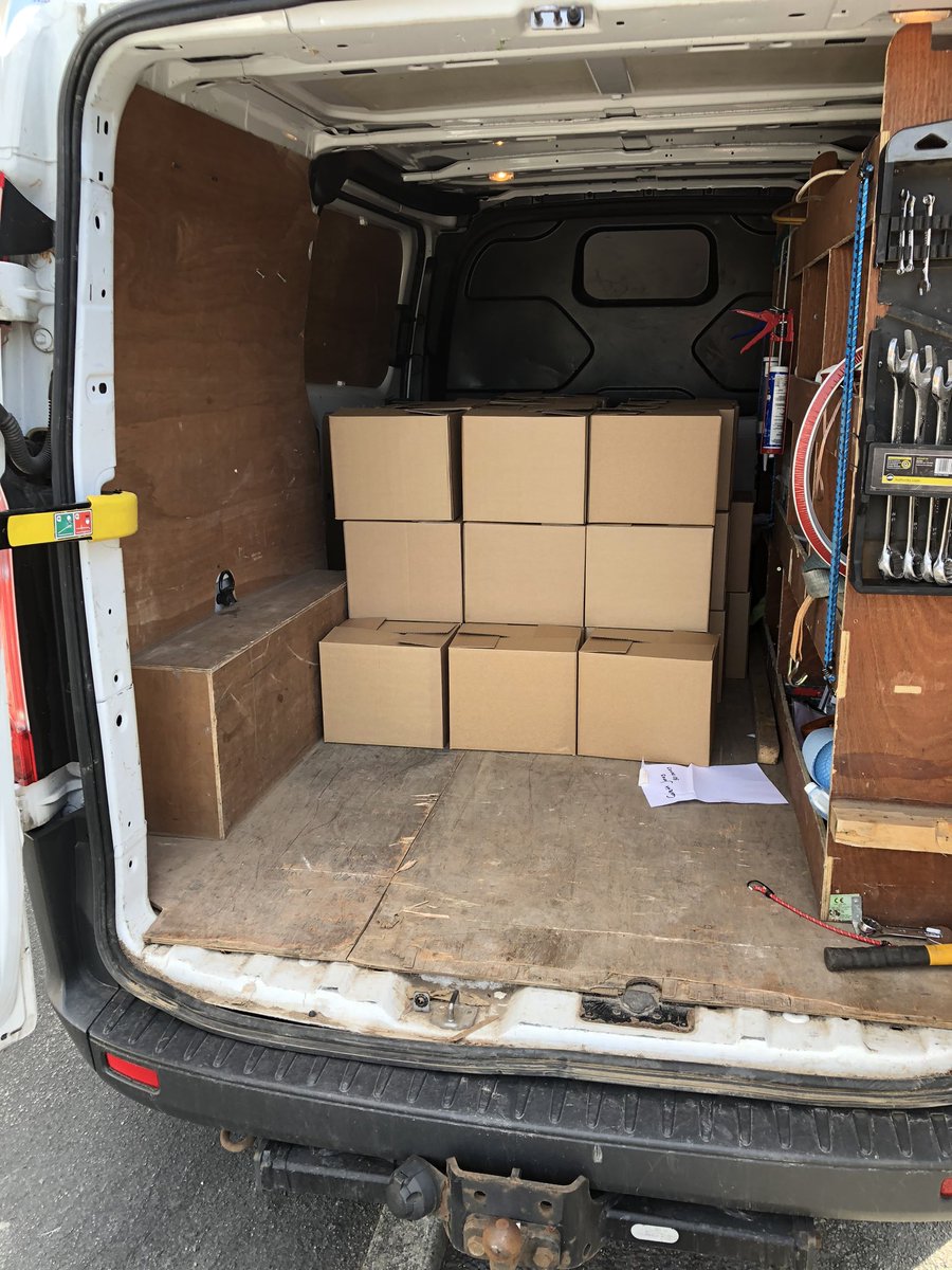 Visors collected from <a href="/Liniarprofiles/">Liniar</a> <a href="/LiniarOutdoor/">Liniar Decking & Fencing</a> this morning and I have already hand delivered 1000 units to Care Homes and Frontline services across the #Conwy county #facevisors #PPEshortage #ppe #northwales #business #community