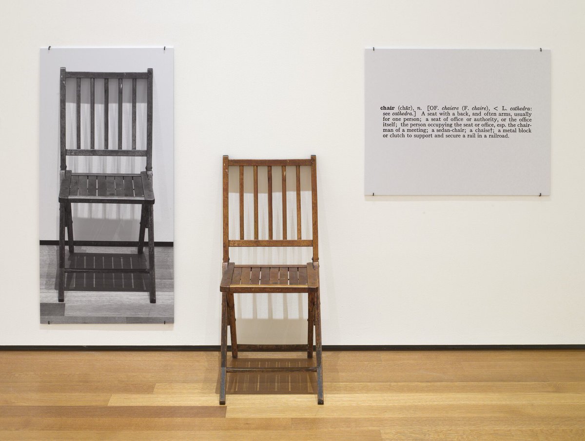  #CHOISEUNGHYUNJoseph Kosuth’s “One & Three Chairs”- He challenges us with language: how we define things, represent things & how it often becomes more complex the more simple, fundamental it is..Challenging the accepted/norms is what artists doRead more: https://www.google.com/amp/s/www.theartstory.org/amp/artist/kosuth-joseph/artworks/