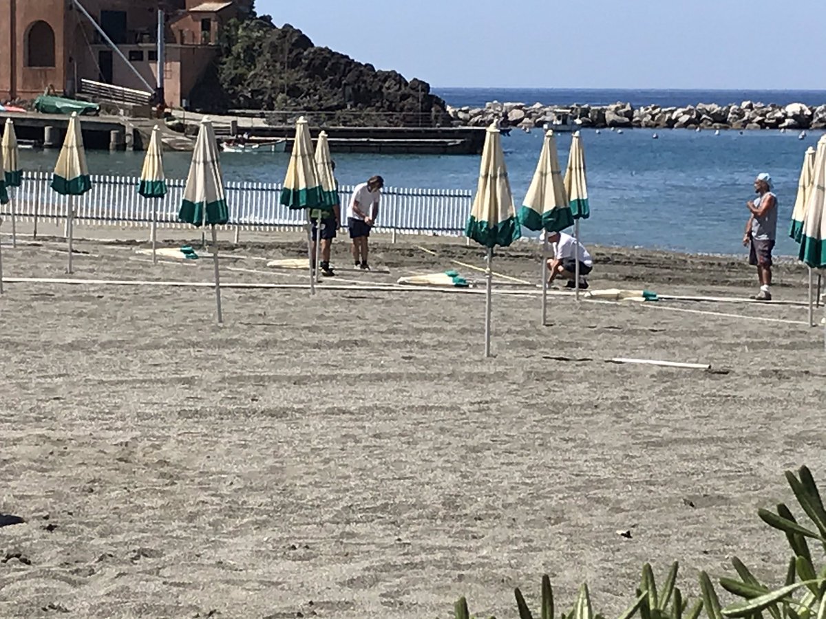 Le spiagge stanno per riaprire, si misurano le distanze di sicurezza #visitlevanto