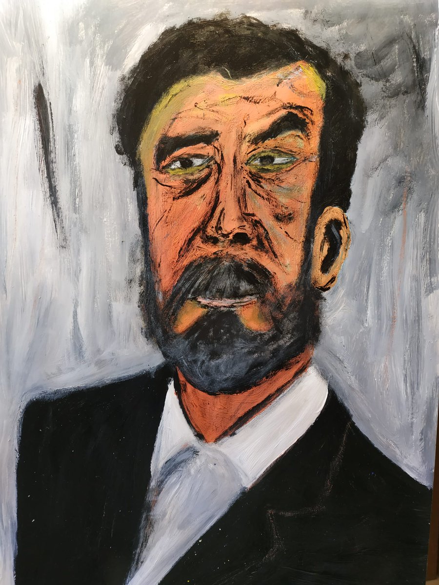 Mr_Far_art's tweet photo. Saddam Hussein, 2020
39x54cm
Acrylic on cardboard
.
#saddamhussein #ṢaddāmḤusayn #صدامحسين #macellaiodibaghdad #dictator #vic #acrylic #portrait #painting #darkart #obscureart #grotesqueart #dittatore #series #iraq #thedictatorsseries #mrfar #contemporaryart #artist #painter https://t.co/PvxuGdOqYM