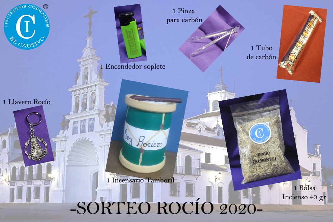 📢 SORTEO LOTE ROCIERO

Sorteamos este lote entre todos nuestros seguidores de Twitter. Es muy fácil participar:

📲 RT y síguenos
🤳 Haz aquí un comentario y cita a un amigo contando como sueles vivir tu #Rocío
🥇 El ganador/a el #LunesdePentecostés

👉 inciensoscofradeselcautivo.com