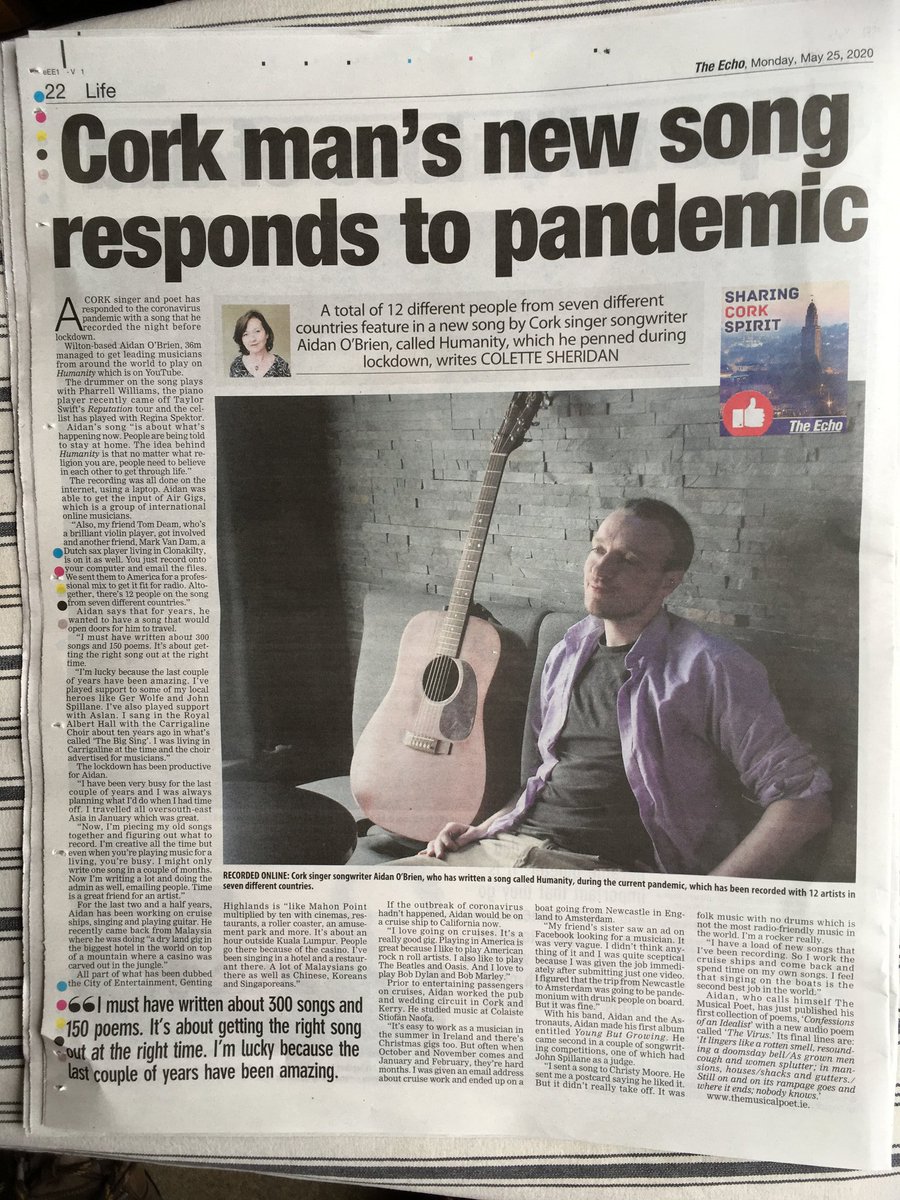 csncork's tweet image. The Musical Poet! 

Check out this article about past pupil Aidan O Brien in tonight&apos;s evening echo. It is great to follow the successes of our past pupils. Well done to Aidan. #csnalumni