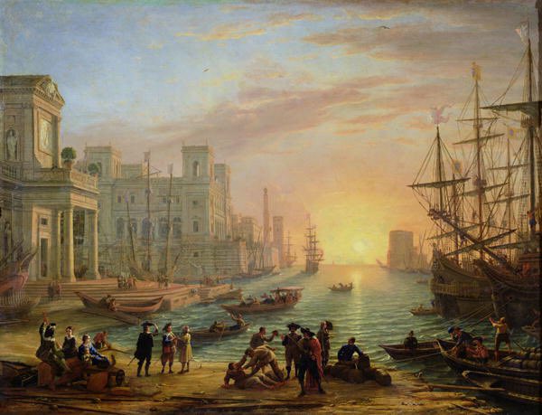   #DAESUNGClaude Lorrain’s “Seaport at Sunset”- Knowledgeable in many subjects, Lorrain used them throughout his artworks. He painted what he saw but added his own personal flair of biblical & mythological figures to elevate his classical artRead more: https://arthistoryland.com/claude-lo...