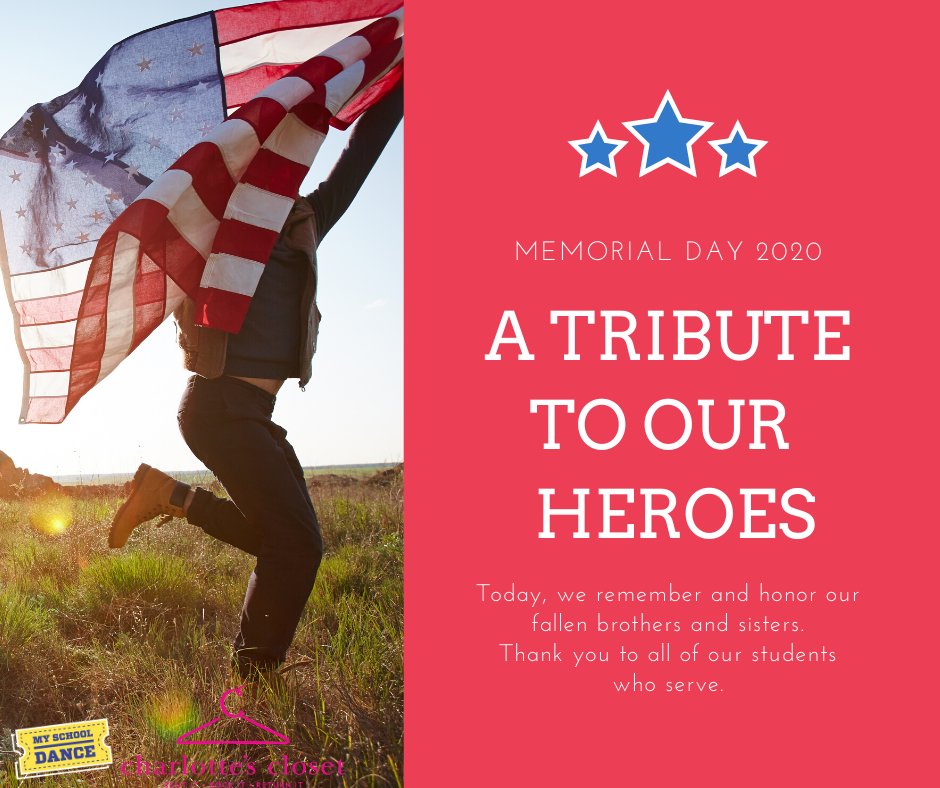 Thank you to our heroes! Happy Memorial Day to those who have served, currently serving, or who have passed while serving.
We especially honor our students serving in the military as well as those serving during this difficult time.
#memorialday #essentialworkers