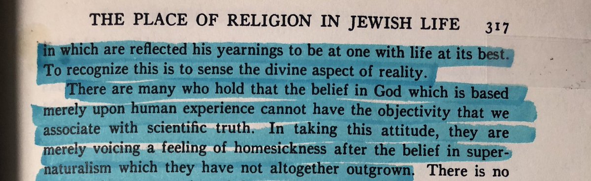 THIS is the kaplan i love"G-d is not an identifiable being who stands outside the universe. G-d is the life of the universe, immanent insofar as each part acts upon every other, and transcendent insofar as the whole acts upon each part."