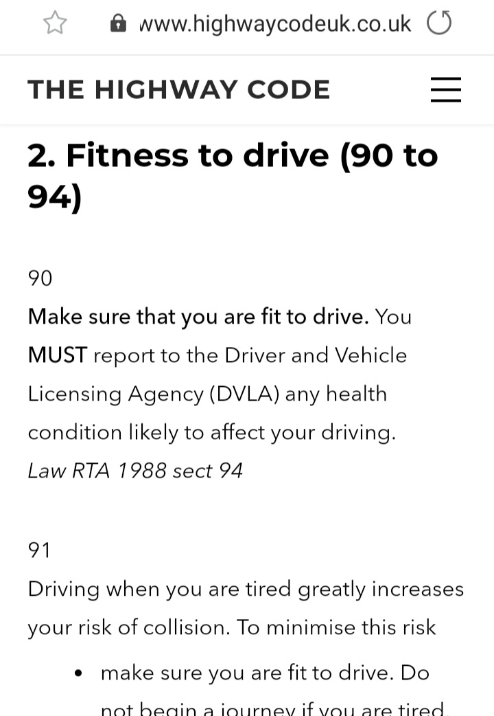 britain_scott's tweet photo. @alexmassie @PCollinsTimes Think he's broke the law regarding driving if he thought he wasn't in a condition to drive safely. https://t.co/JNhes2O5q2