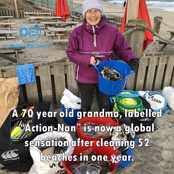 OperationEarth5's tweet photo. Pat Smith, known as "Action-Nan" has cleaned 52 beaches and doesn't plan on stopping. This woman is a hero. ππ
#operationearth #oe5 #earth #earthlove #GoGreen #noplanetb #motherearth #ocean #water #beaches #pickuptrash #pickupgarbage #PatSmith #ActOnClimate #actionnan https://t.co/lN2fPOT7OD