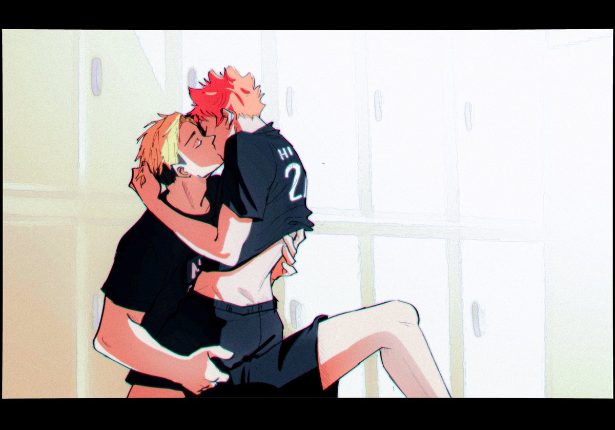 Kurr_Dappya's tweet photo. A kiss. And more. 

#atsuhina https://t.co/7iFj7IwRK0