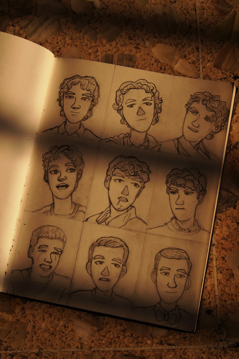 Lyn_Red_'s tweet photo. I'm starting to develop more my 3 drawing styles, too practice with the coloring, and too practice facial expressions. All these 9 portraits are the same character: Tyler Down.
#sketch #sketching #tylerdown #13rw #13reasonswhy #drawing #wip https://t.co/Nti0bssRFi