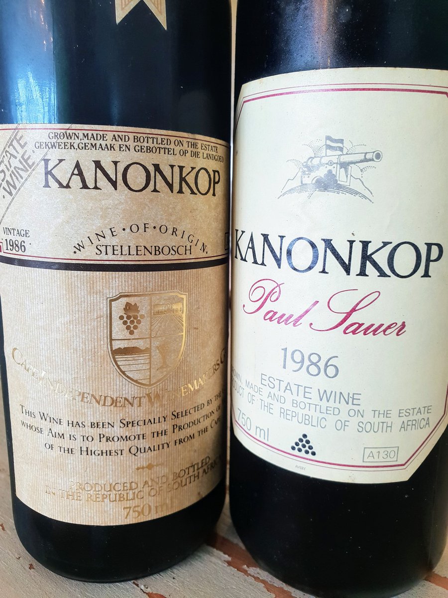 Both-brickred colour-complex-enough fruit and tannin to last another 15 years-the CWG blend-a single barrel selection-18 months new oak-has definitely a deeper colour more fruit and tannin <a href="/PinotageSA/">Pinotage Association</a> <a href="/CapeWinemakersG/">CapeWinemakersGuild</a> <a href="/KanonkopEstate/">Kanonkop Wine Estate</a> <a href="/beeslaarwine/">Abrie Beeslaar</a> <a href="/Kapteinwyn/">De Wet Viljoen</a> <a href="/MarkusAllan/">J Mark Allan</a>