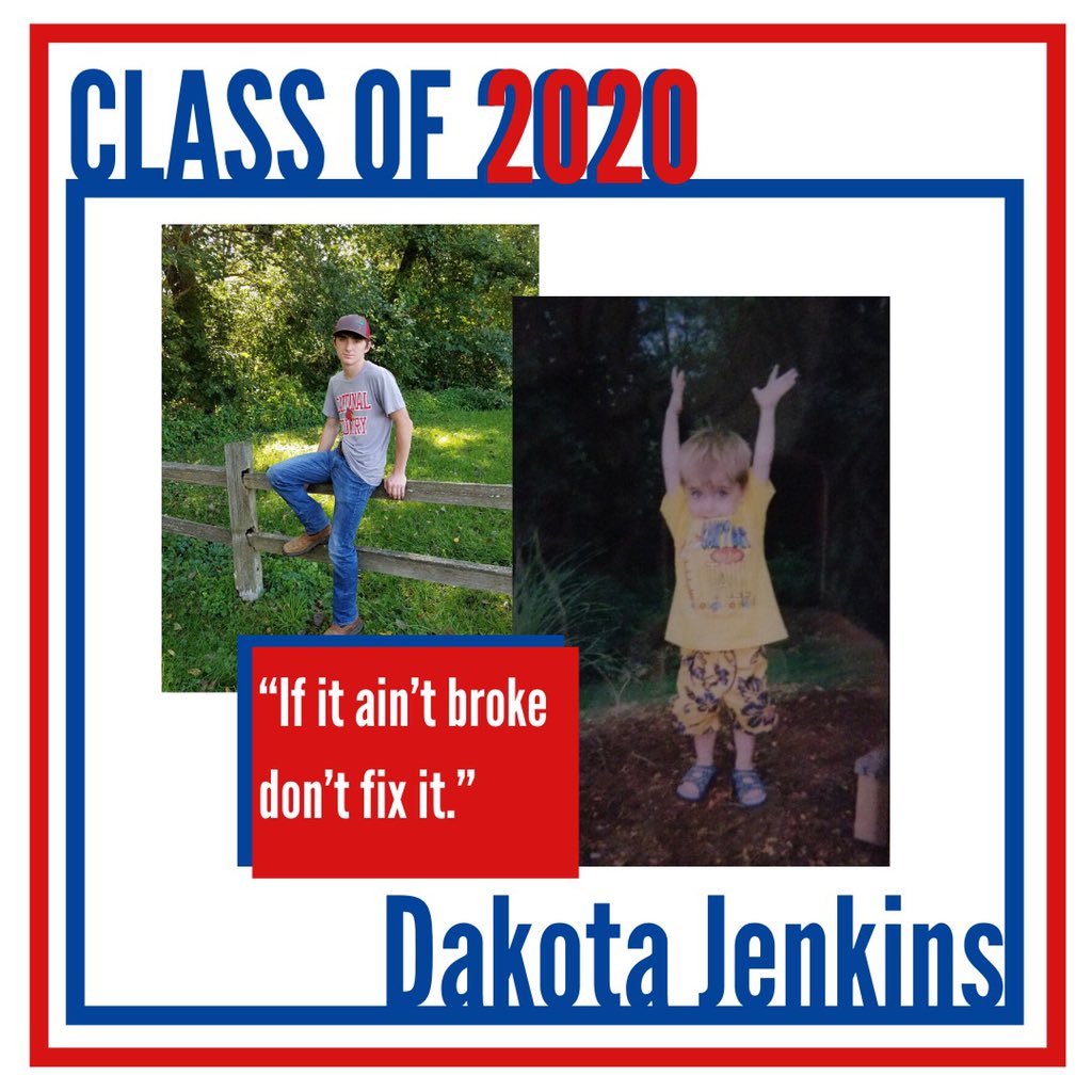The last senior we recognized on Friday was Dakota Jenkins!! Congratulations Dakota!
