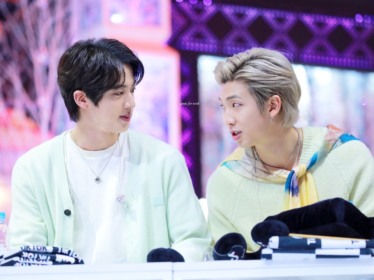 stealing glances at each other when no one's looking 