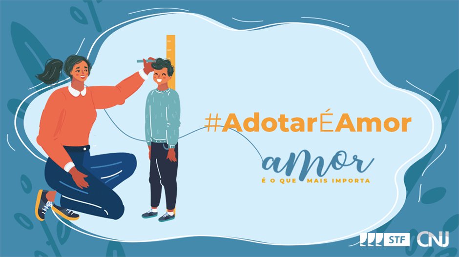 STF_oficial's tweet photo. Neste #DiaNacionalDaAdoção, o @STF_oficial apoia a campanha #AdotarÉAmor, do @CNJ_oficial. 💙 Ajude você também a dar visibilidade a esta causa. https://t.co/mxzHLgqR5R