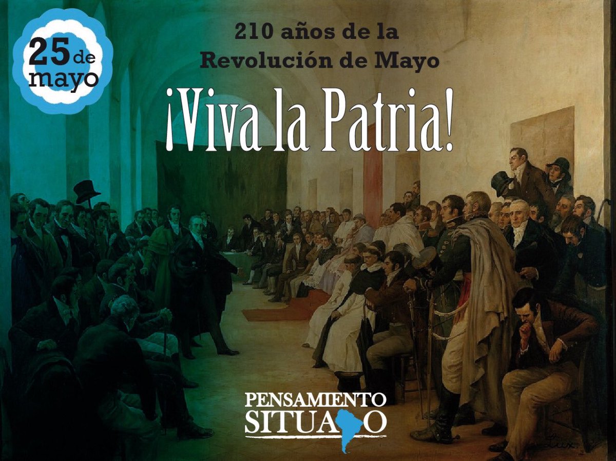 PensSituadoUBA's tweet photo. 📅 Hoy se cumplen 210 años de la Revolución de Mayo
¡Viva la Patria! 🇦🇷 https://t.co/ToxpvyqMVz