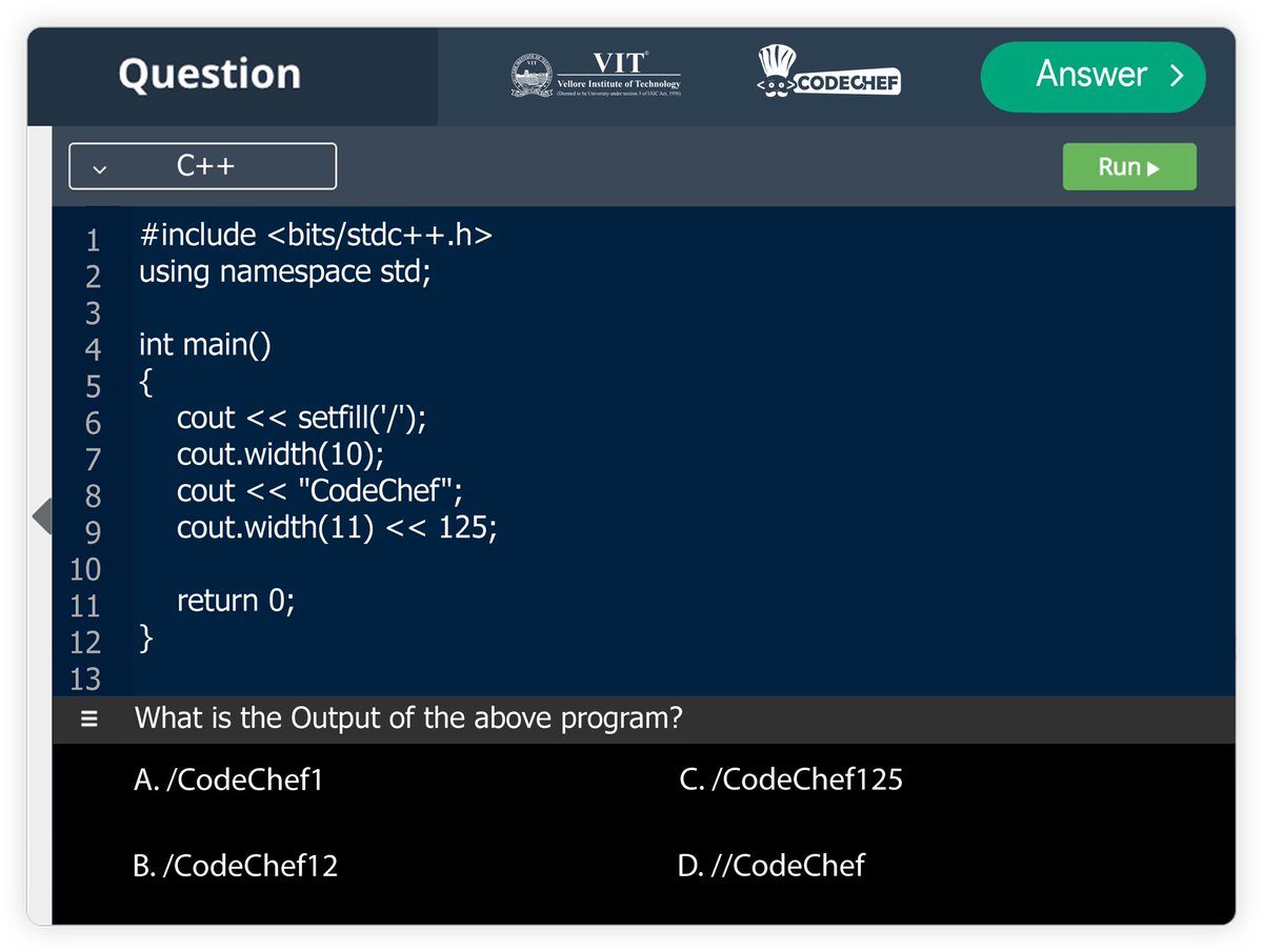 codechefvit's tweet photo. #competitivecoding #cprogramming #codechef #weeklyquestion #codechefvit #vit https://t.co/sS6YLWGw0u