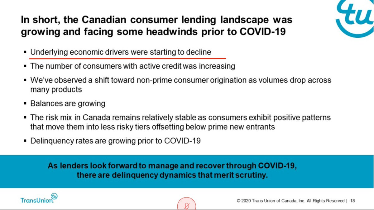 Consumers: The economy was amazing before COVID19. Risk firms behind the scene: The economy was deteriorating before COVID19.