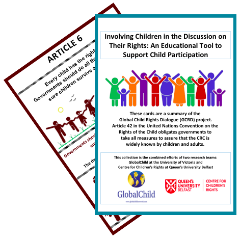 GlobalChild_Can's tweet photo. We are thrilled to announce the release of a full set of child-friendly education cards! Use these cards to help children learn about their rights. Developed in partnership with @ChildRightsQUB.
Download for free: https://t.co/uYQqFY35HI
#childrights #uncrc #childparticipation https://t.co/LEpqpshe5X