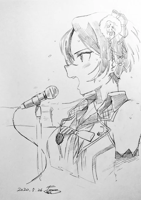 一日一奏!奏チャ!「熱量」です。

エンドレスナイト。
歌う様子描くのって難しいなと思いました。(感想) 