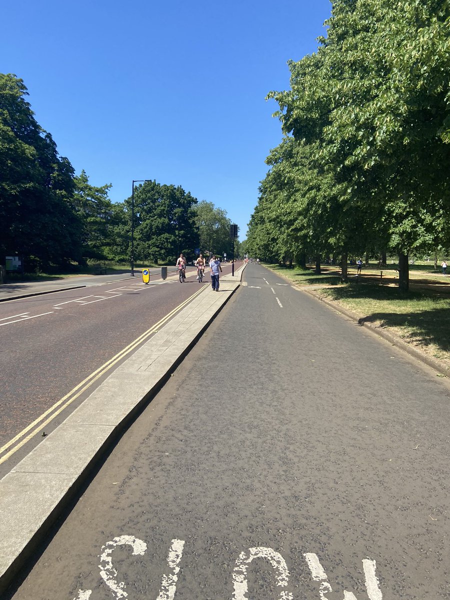 Most of the parks have been completely shut to motor traffic, which makes so much more space for people - meaning there was little sign of the conflict that can occur when too many people are squeezed into too little space.