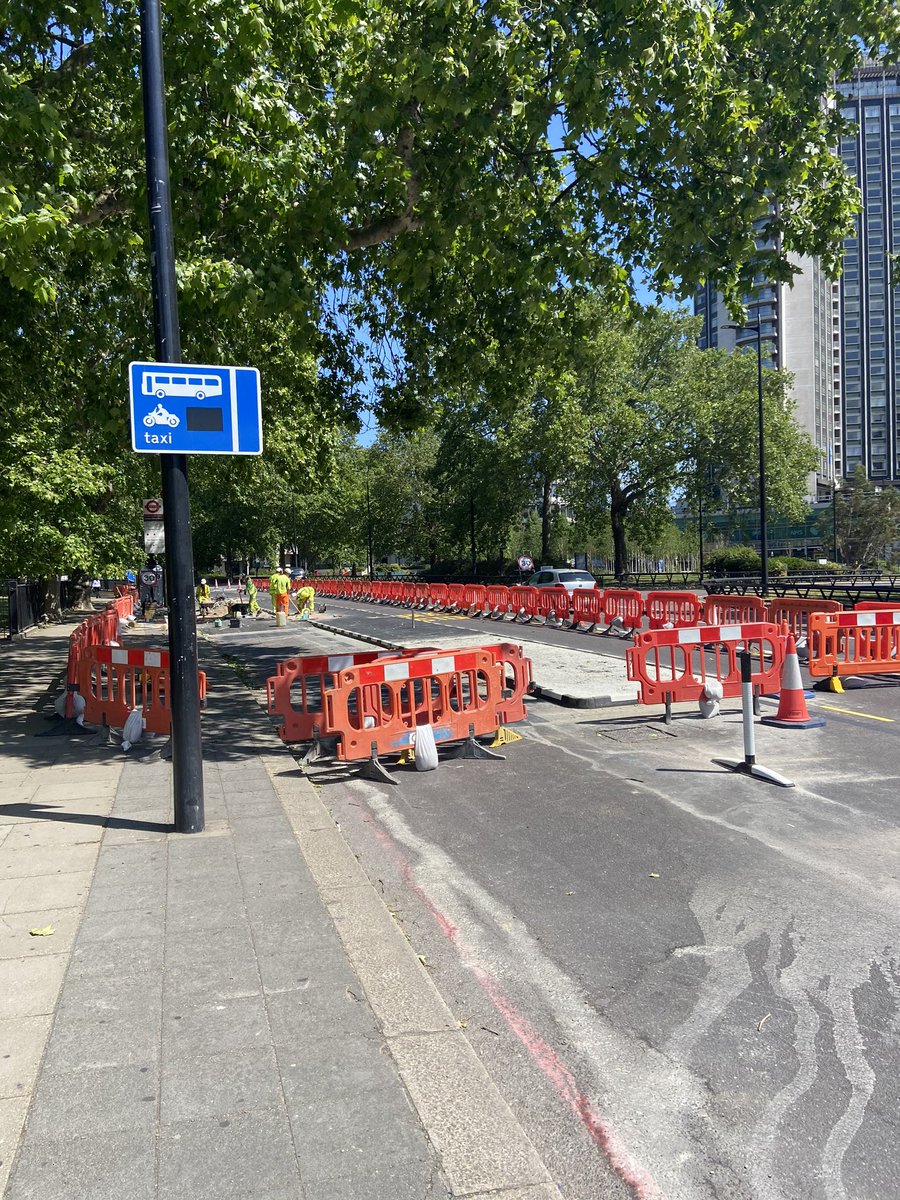 A new cycle lane is being ‘born’ on Park Lane