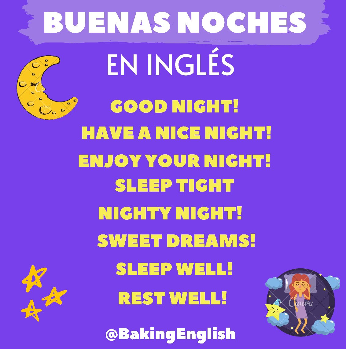 Uživatel BAKING ENGLISH na Twitteru: „Otras formas de decir “ BUENAS NOCHES” antes de irte a la cama. Si conoces más ¡coméntalas! #GoodNightTwitterWorld /5BXpaxVlMC“ / Twitter Uživatel BAKING ENGLISH na Twitteru: „Otras formas de decir “ BUENAS NOCHES” antes de irte a la cama. Si conoces más ¡coméntalas! #GoodNightTwitterWorld /5BXpaxVlMC“ / Twitter