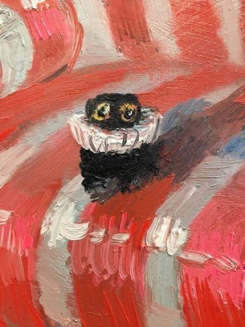 Please enjoy this thread of my cat being the real time version of Vanessa Stockard’s paintings