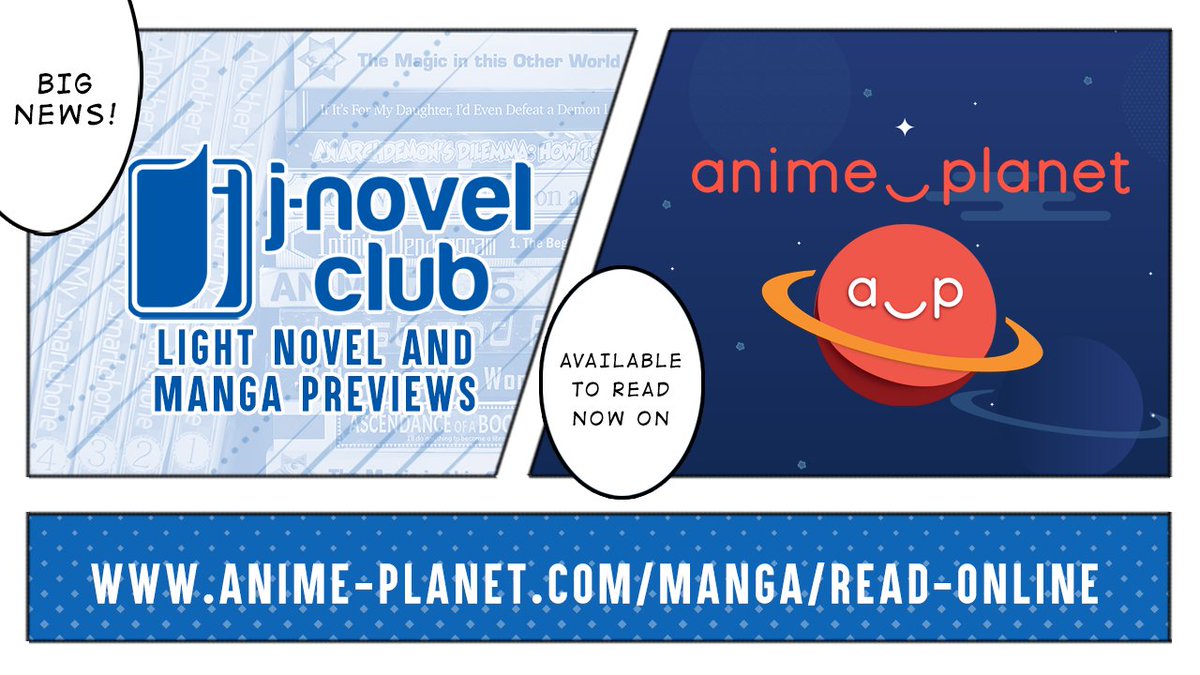 Anime-Planet on Twitter: "Announcing a new way to read manga online! Read  free, legal manga worldwide on Anime-Planet, beginning with @jnovelclub  manga and light novel previews! ➡ More info: https://t.co/xU66MUxaqC  https://t.co/LIqghHe0u0" /