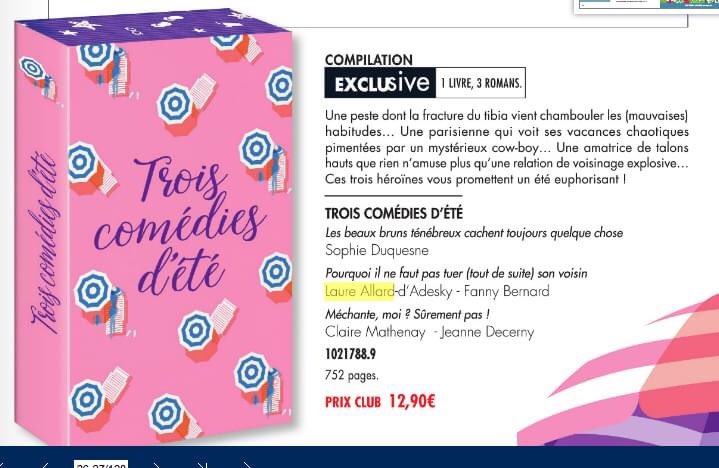 AllardAdesk's tweet photo. Quand ton roman est dans le catalogue de @FranceLoisirs avec @LouBSimone1 #fiere #heureuse https://t.co/GOOszMTjUO