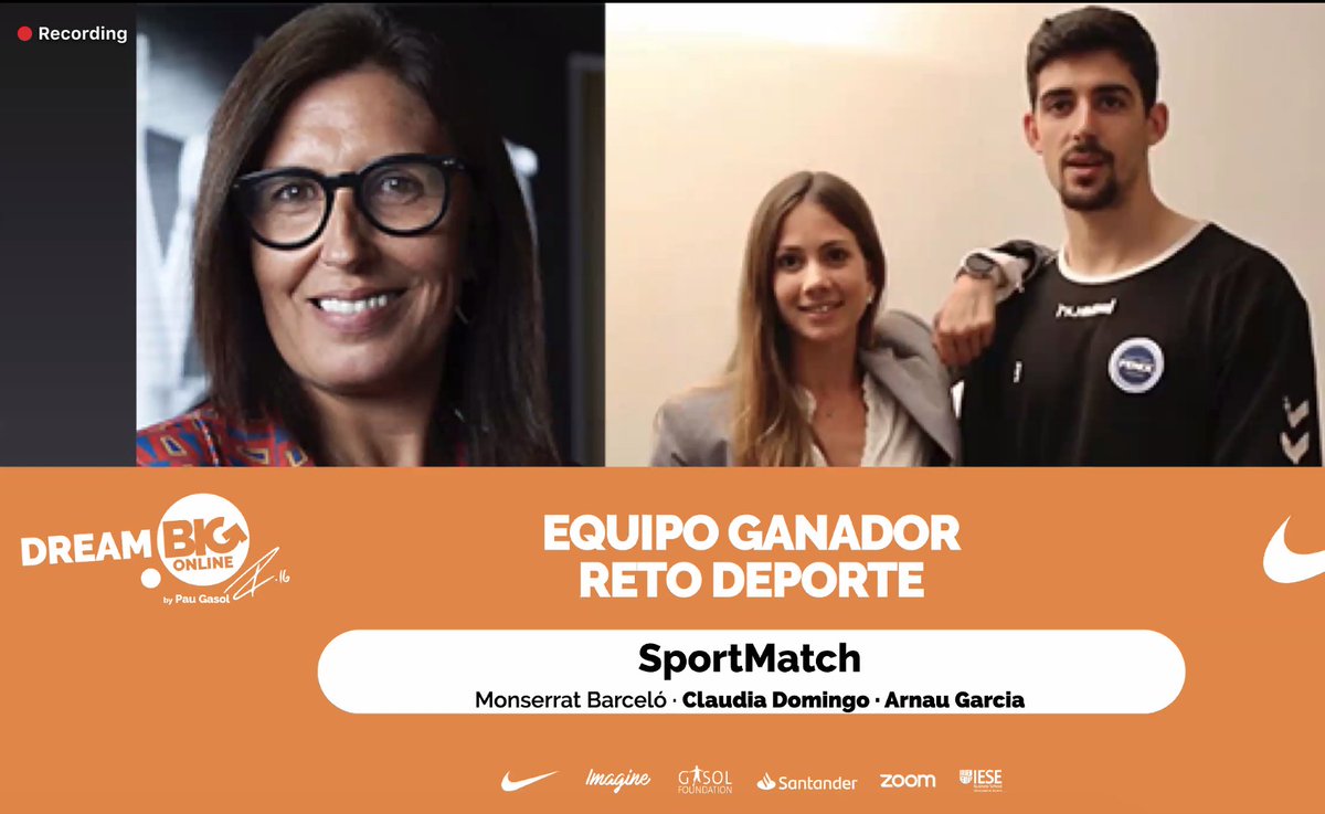 Los ganadores del primer #DreamBIGChallenge en el reto de DEPORTE, es: Sport Match ¡Felicidades! 
<a href="/DreamBigXL/">Dream BIG</a> <a href="/Nike/">Nike</a>
