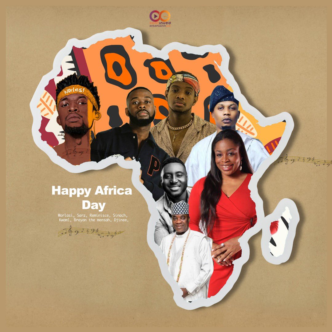 ContinuedEnt's tweet photo. The curious beauty about African music is that it uplifts the spirit even if it tells a sad story. - Nelson Mandela. .
.
.
.
Here’s wishing you all ‘HAPPY AFRICA DAY’
Listen to the Africa day playlist  curated by our team on @boomplaymusicng .
.

#AfricaDay #Africa #Music https://t.co/i1nUCZsXnr